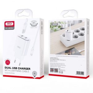 XO L90C UK Dual 2.4A Charger Type-C